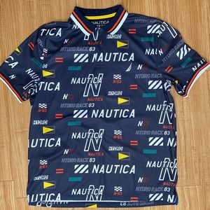 Nautica Men's Blue NavTech Button Shirt XL
